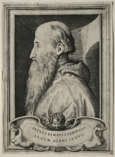 Giulio Bonasone, Portrait of Cardinal Pietro Bembo