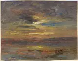 François-Auguste Ravier, Sunset over a Pond