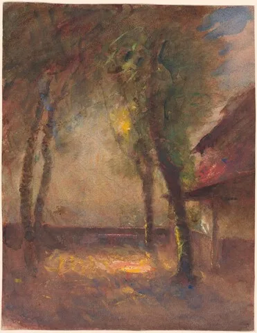 François-Auguste Ravier, The Terrace of the Ravier House in Morestel