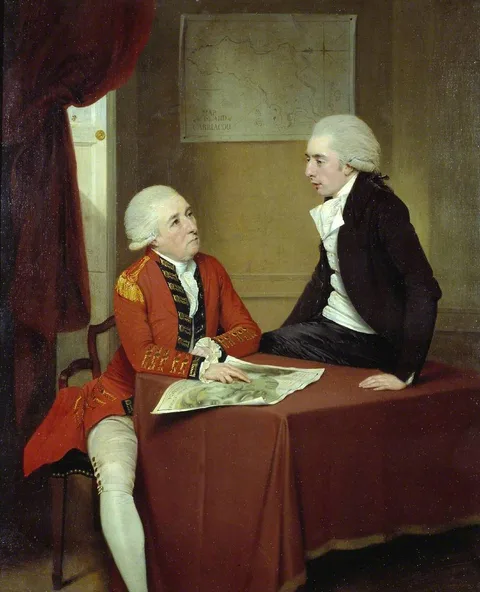 John Downman, Sir Ralph Abercromby (?) and Companion