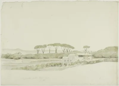 John Downman, Raffaelle's Villa Medici, Rome