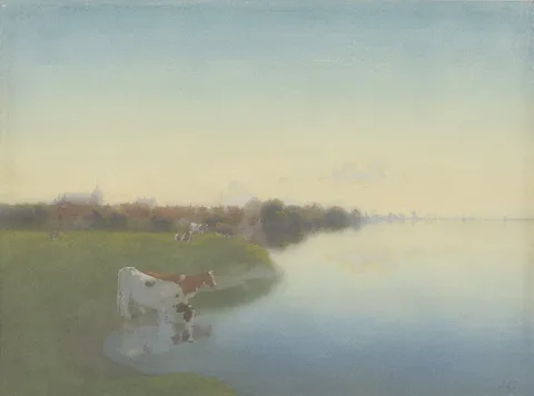 Jan Voerman, Oever van de IJssel bij Hattem