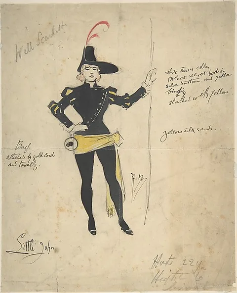 Phil May, Costume Drawing for Little John