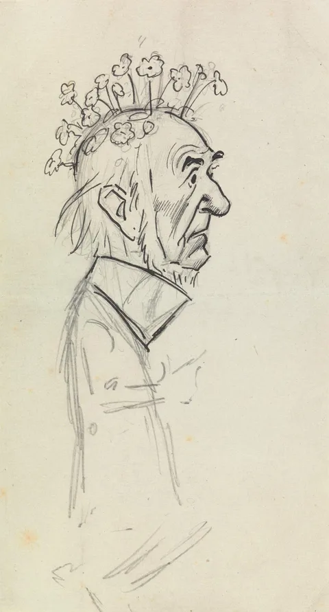 Phil May, Caricature Portrait of Gladstone