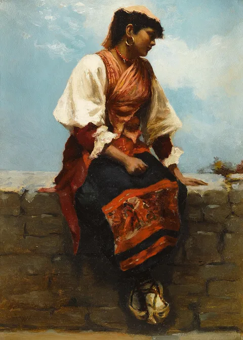 Virgil Williams, Portrait of an Italian girl