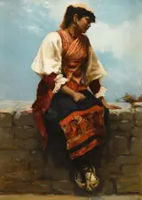 Virgil Williams, Portrait of an Italian girl