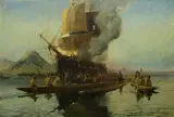 Walter Wright, The Burning of the Boyd, Whangaroa Harbour, 1809
