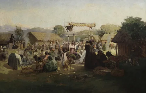 Walter Wright, A Native gathering