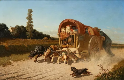 Vincent De Vos, Menagerie pulled by dogs