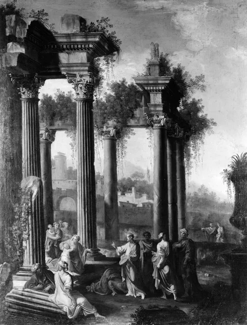 Alberto Carlieri, Christ Blessing Little Children among Classical Ruins