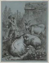 Francesco Londonio, Goatherd Piping to Four Goats