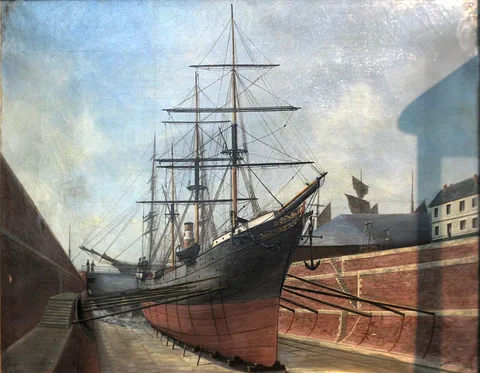 Édouard Adam, Sail and steam liner refitting at Le Havre