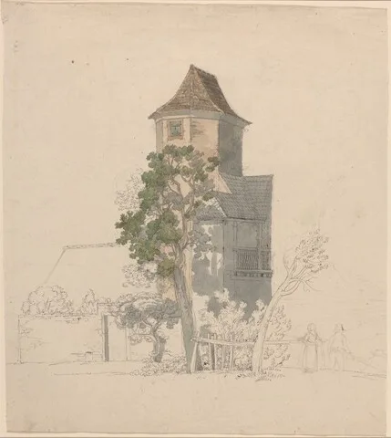Friedrich Salathé, Tower of a Fortified House [recto]