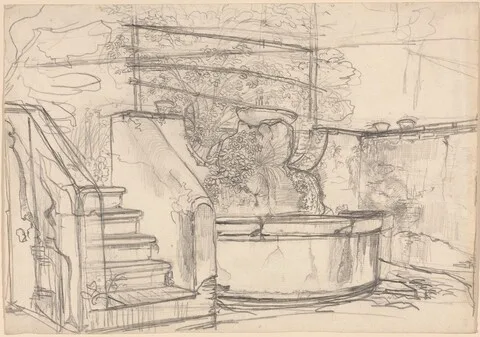 Friedrich Salathé, Corner of a Garden Court
