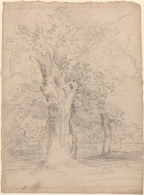 Friedrich Salathé, An Ancient Tree with Figures in a Landscape