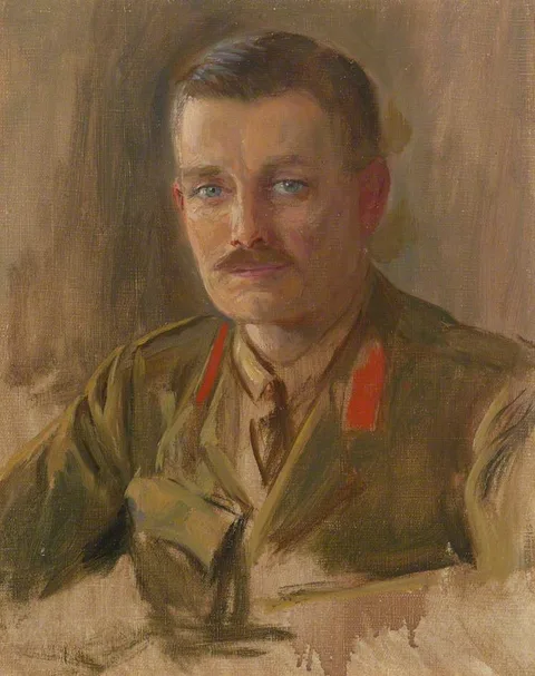 Herbert Arnould Olivier, Colonel Sir Hereward Wake (1876–1963), 13th Baronet, Member of Information Department (study related to 'The Supreme War Council in Session at Versailles on 3rd July 1918')