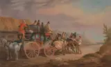 Charles Cooper Henderson, Mail Coaches on the Road: the `Quicksilver' Devonport-London Royal Mail about to Start with a new Team (The Devonshire to London Coach)