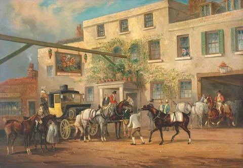 Charles Cooper Henderson, Changing Horses to a Post-Chaise outside the ‘George’ Posting-house