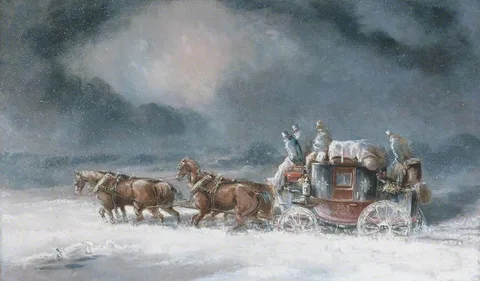 Charles Cooper Henderson, Mail Coach in a Snowstorm