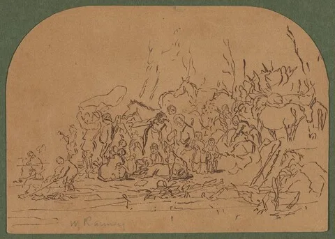William Ranney, Study for "The Freshet"