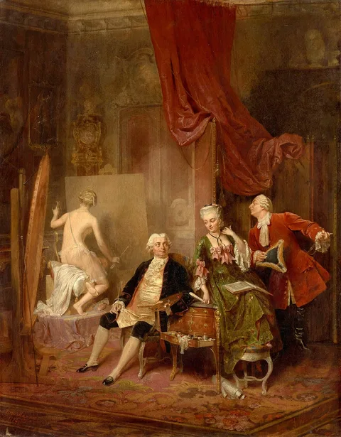 Leonard Straszynski, King Stanisław August in Bacciarelli's studio