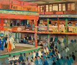 Joseph Lindon Smith, A Theater in Mukden, Manchuria