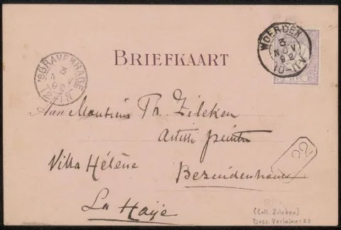 Victor Bauffe, Briefkaart aan Philip Zilcken