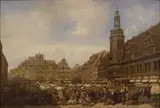 Albert Schwendy, The Market Square, Leipzig