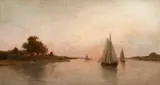 Augustus Jules Bouvier, A Calm Evening in the Scheldt