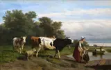 Théodore Gérard, Landscape with Cattle