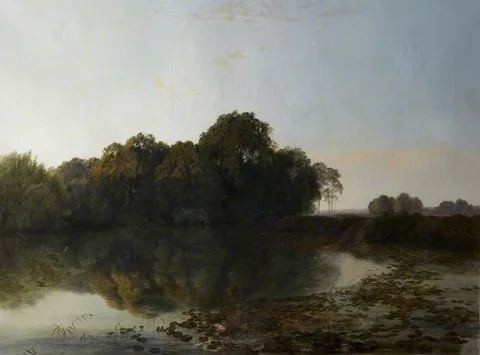 Arthur Gilbert, Pastoral Scene, River Scene