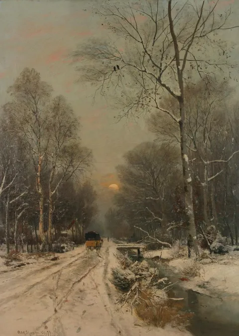 Adolf Gustav Schweitzer, The Old Diligence in Winter