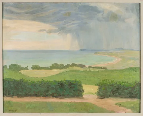 Johann Vincenz Cissarz, Plain landscape with water.