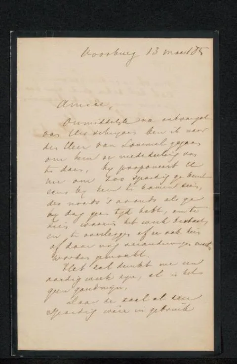 Gerke Henkes, Brief aan Philip Zilcken