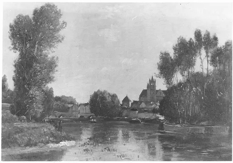 Joseph Foxcroft Cole, View of Moret, France