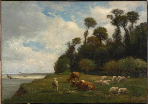 Joseph Foxcroft Cole, Landscape with Cows and Sheep