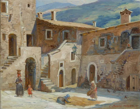 Carl Budtz-Møller, A town scenery from Scanno in Abruzzo.