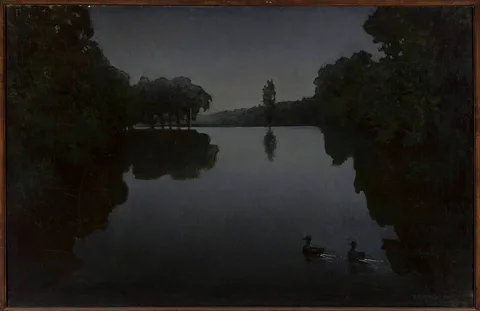 Henryk Piątkowski, Pond with ducks