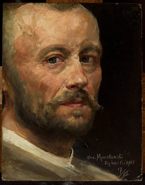 Aleksander Mroczkowski, Self-portrait