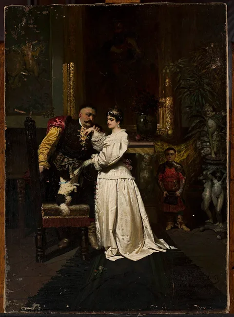 Wandalin Strzałecki, King John III Sobieski and Marysieńka