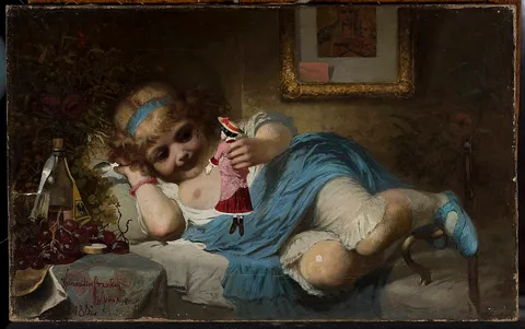 Wandalin Strzałecki, Girl with a doll – Convalescent