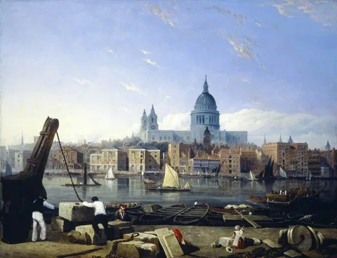 Thomas Miles Richardson, The City from Bankside, London