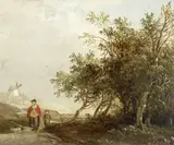 Edward Charles Williams, Mother and Child on a Track by a Coppice
