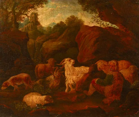 Cajetan Roos, Landscape with a Shepherd and a Flock