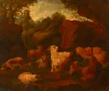 Cajetan Roos, Landscape with a Shepherd and a Flock
