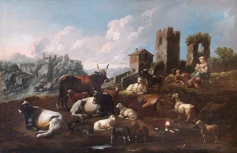 Cajetan Roos, Shepherd and Cattle