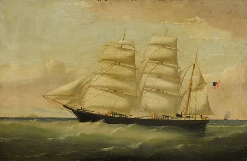 William Howard Yorke, The barque 'Lord Clarendon' under way