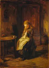 Hugh Cameron, A Girl Sewing