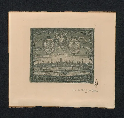 Franz Ertinger, Zicht op de stad en de rede van Antwerpen vanuit Kallo