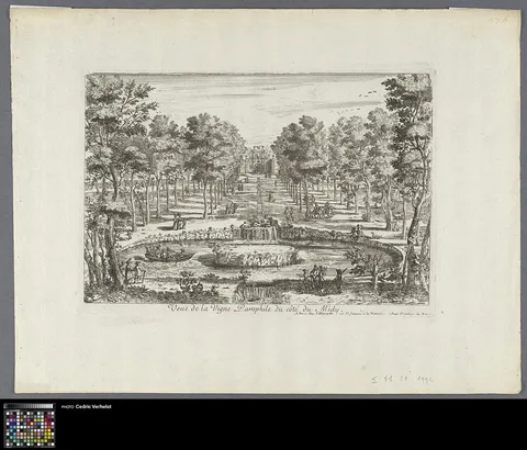 Franz Ertinger, View on the gardens of villa Doria Pamphili in Rome